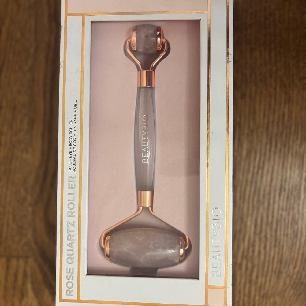 BeautyBio Rose Quartz double roller brand new